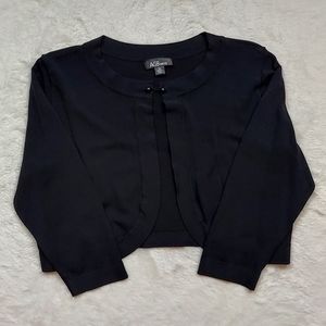 AGB Dress Black Cropped Shrug Cardigan Size 12